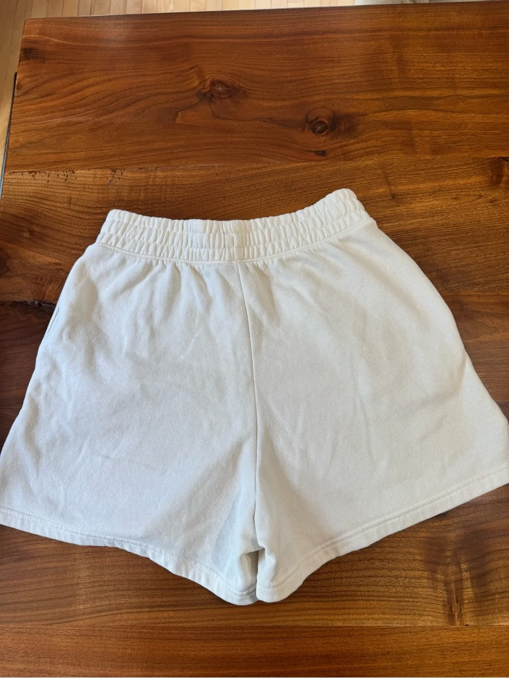 The North Face Women's Off-White Pull-On Cotton Fleece Shorts